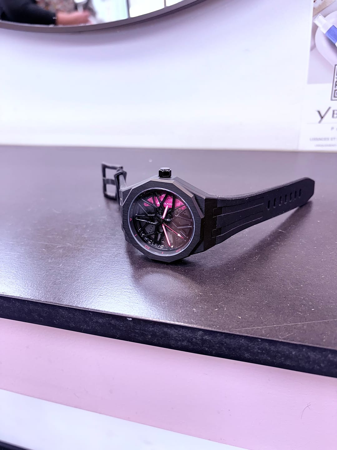 Customer photo review of Black Silicone Strap