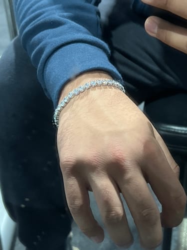 Customer photo review of Tennis Bracelet  (White Gold) 5mm