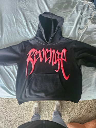 Customer photo review of Revenge Xxxtentacion Kill Hoodie Black/Red