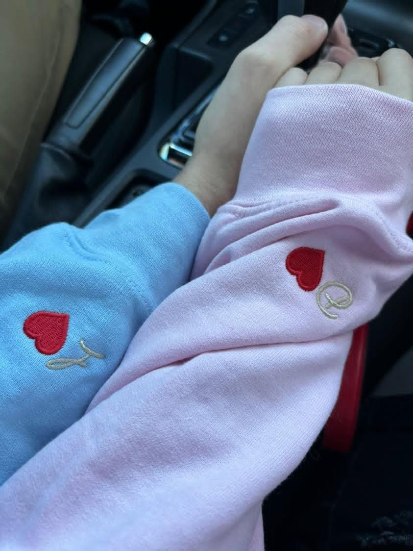 Customer photo review of Custom Embroidered Hoodies For Couples, Custom Matching Couple Hoodie, Cartoon Toothless x Light Fury Couples Embroidered Hoodie