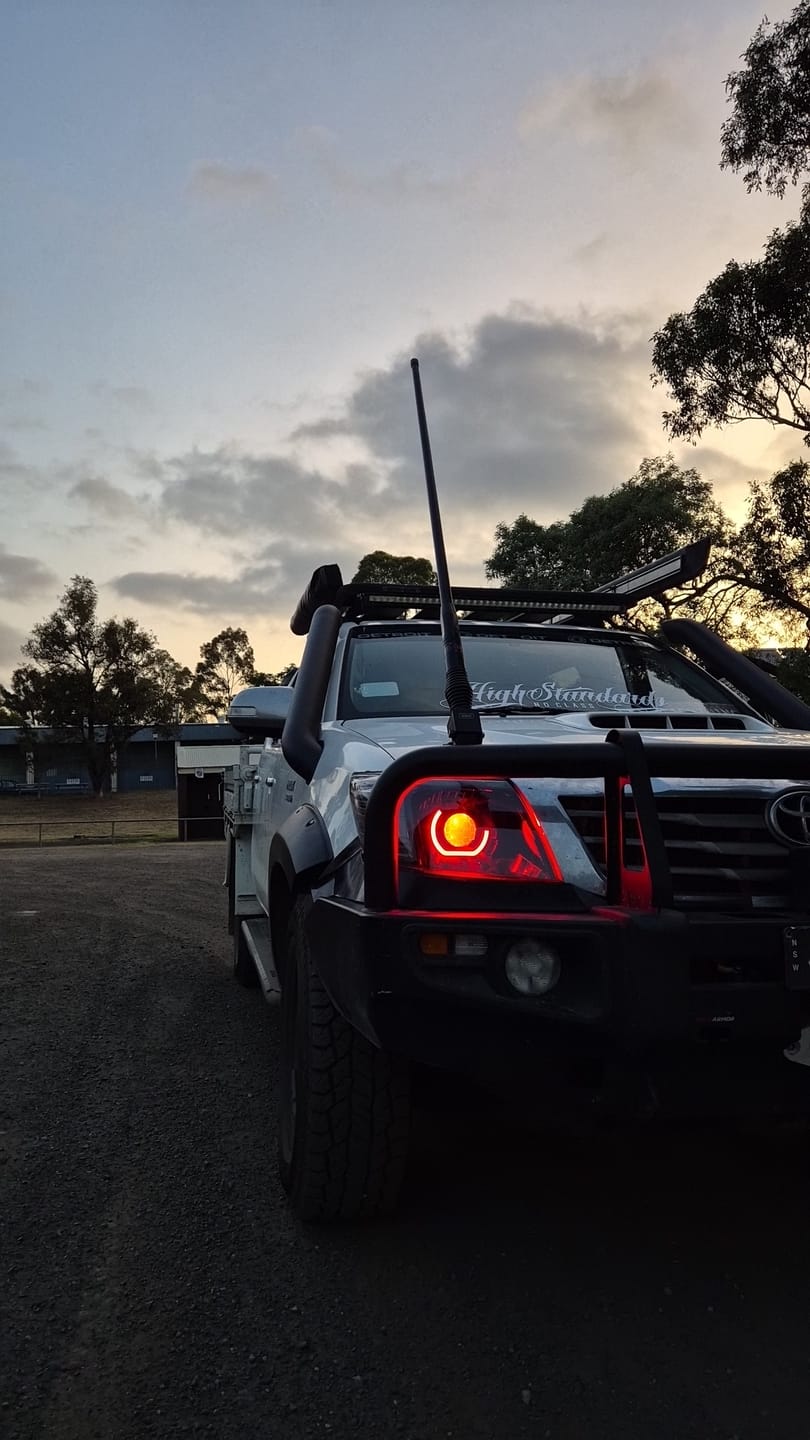 Customer photo review of Toyota Hilux N70 LED 'Angry Eye' Headlights