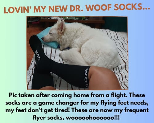 Customer photo review of Black Bamboo Compression Socks