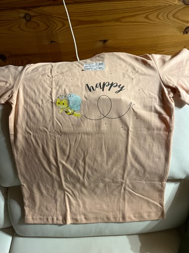 Customer photo review of Bee Happy Kids | Kinder Premium Organic T-Shirt