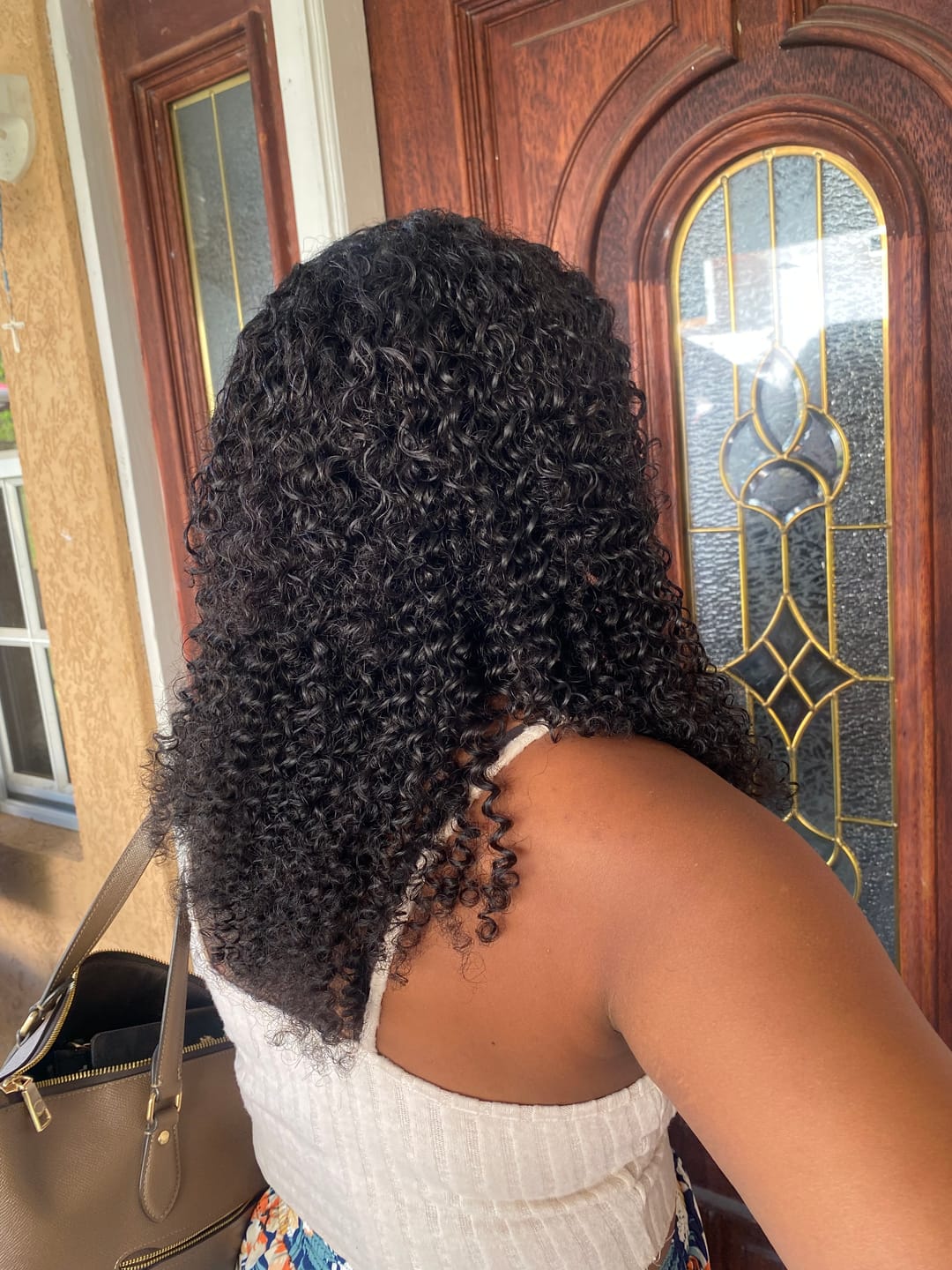Customer photo review of Natural Color Water Wave Micro Loop Hair Extension