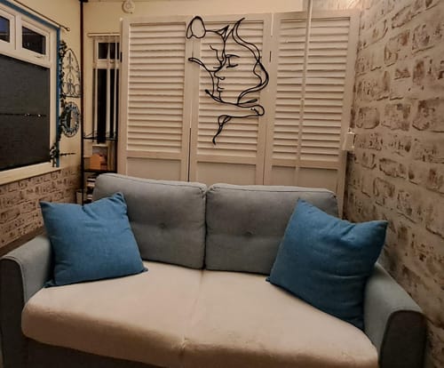 Customer photo review of Décoration Murale en Métal - Amoureux des chats