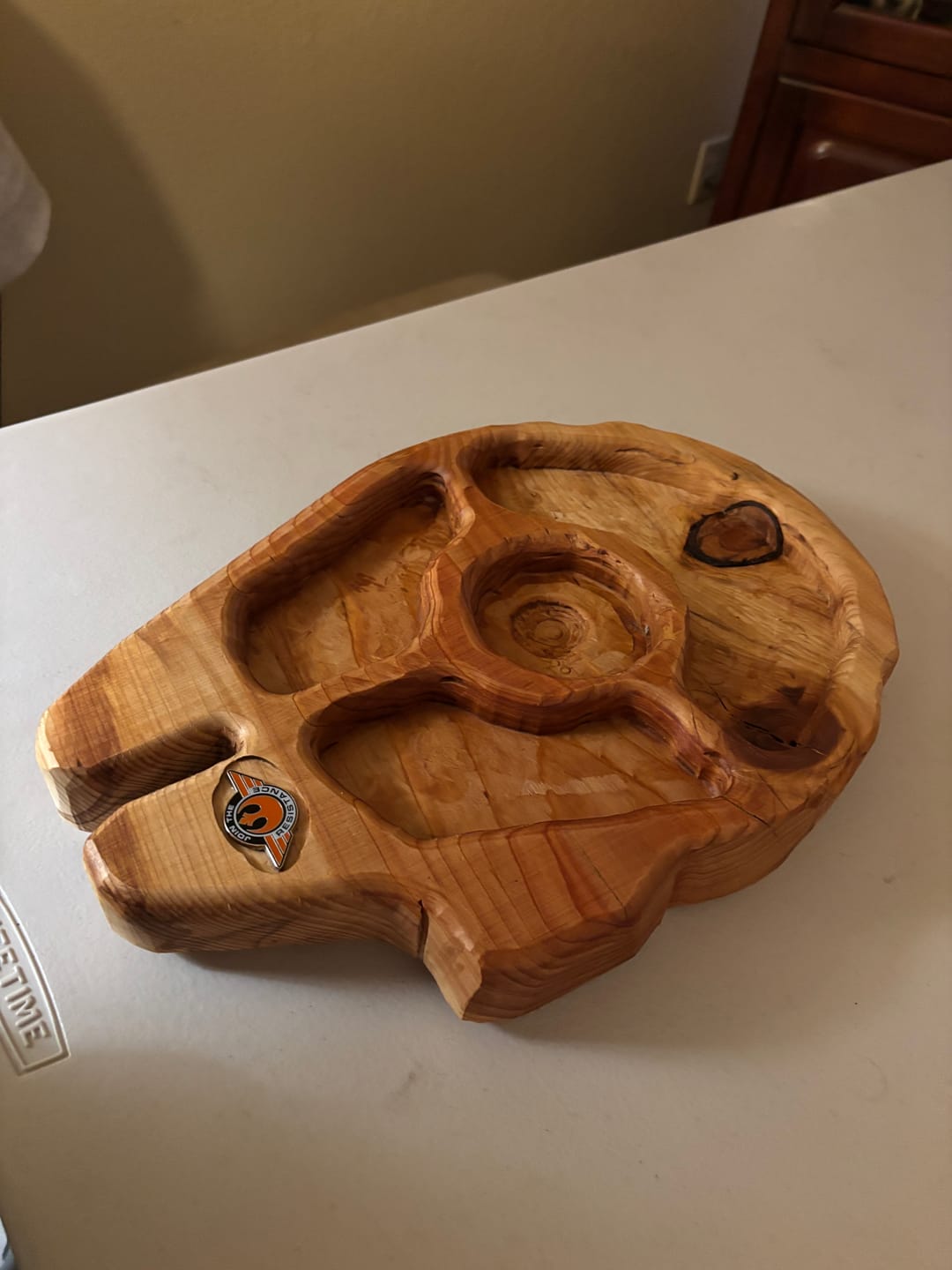Customer photo review of 14.0x9.8" Falcon Spaceship Tray 22 Acrylic Router Template