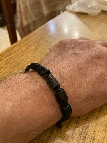 Customer photo review of Bracelet Homme Tourmaline Noire