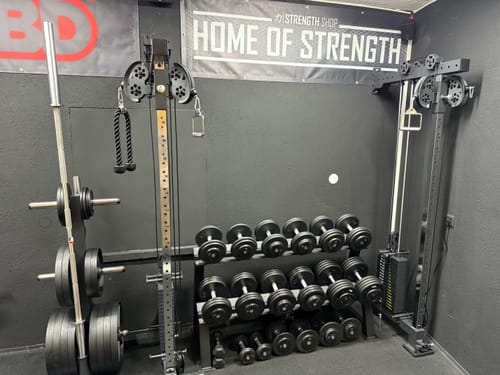 Customer photo review of R8 Nitro Cable Rack | Wall Mounted