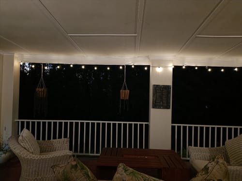 Customer photo review of Solar Mini Bulb String Lights - Black