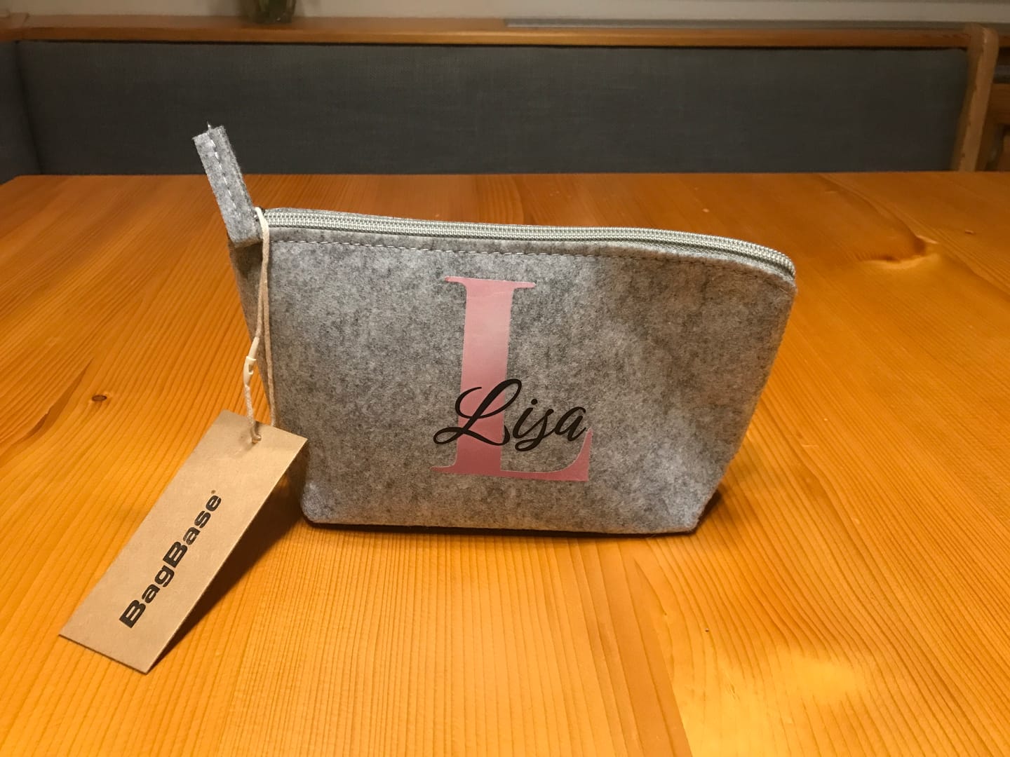 Customer photo review of Initiale - Individuelle Kosmetiktasche Filz