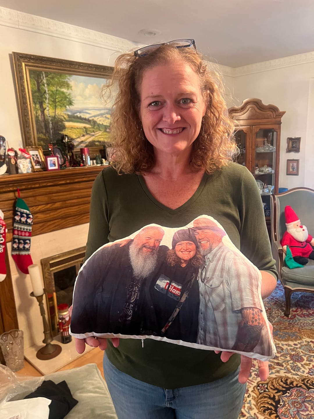 Customer photo review of Custom Shaped Pillow with Loved One Picture of Person/Pet Personalized 3d Photo Pillow