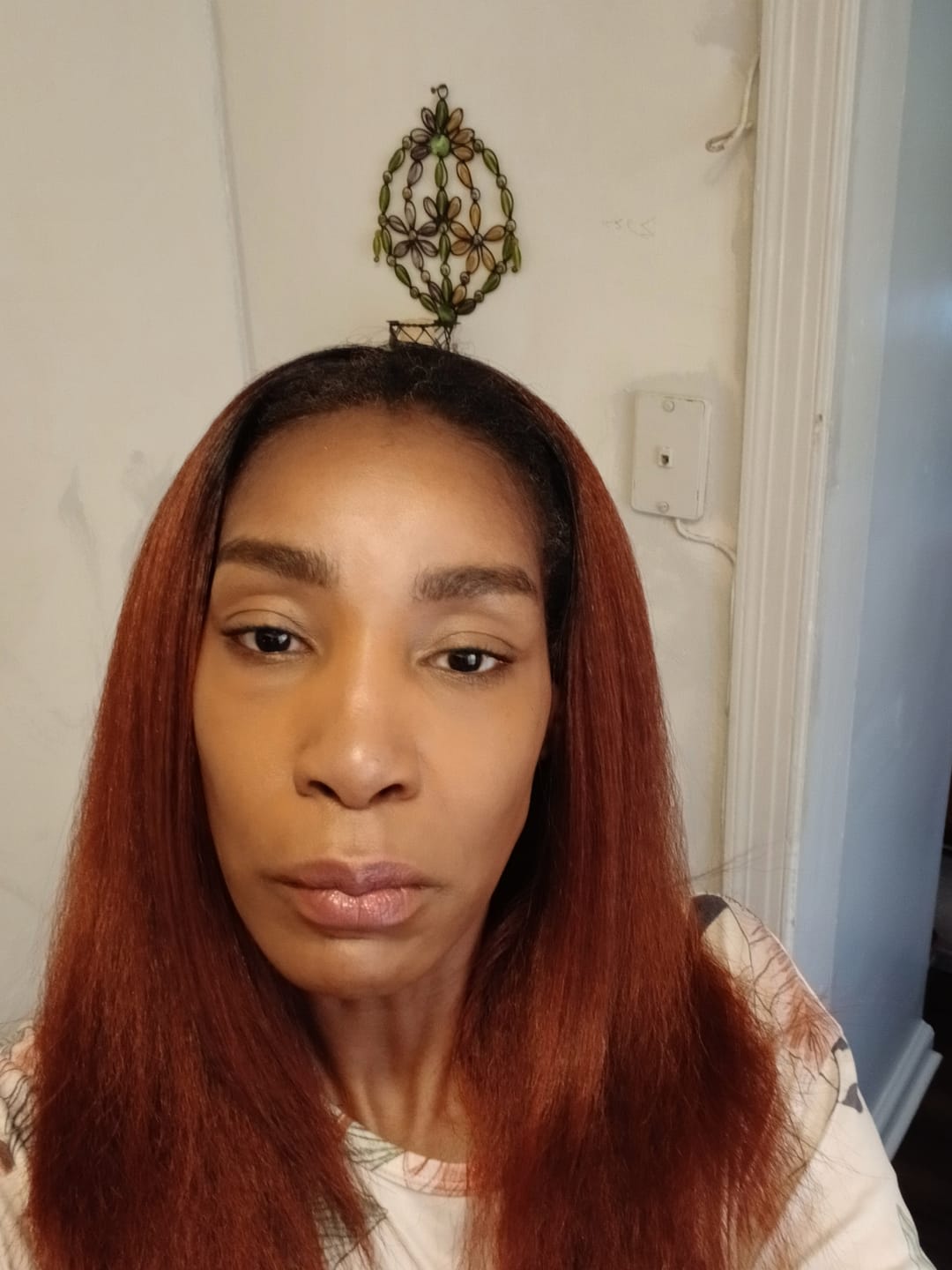 Customer photo review of Outre Quick Weave Synthetic Half Wig NEESHA H302
