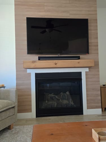 Customer photo review of Rustic Mantels