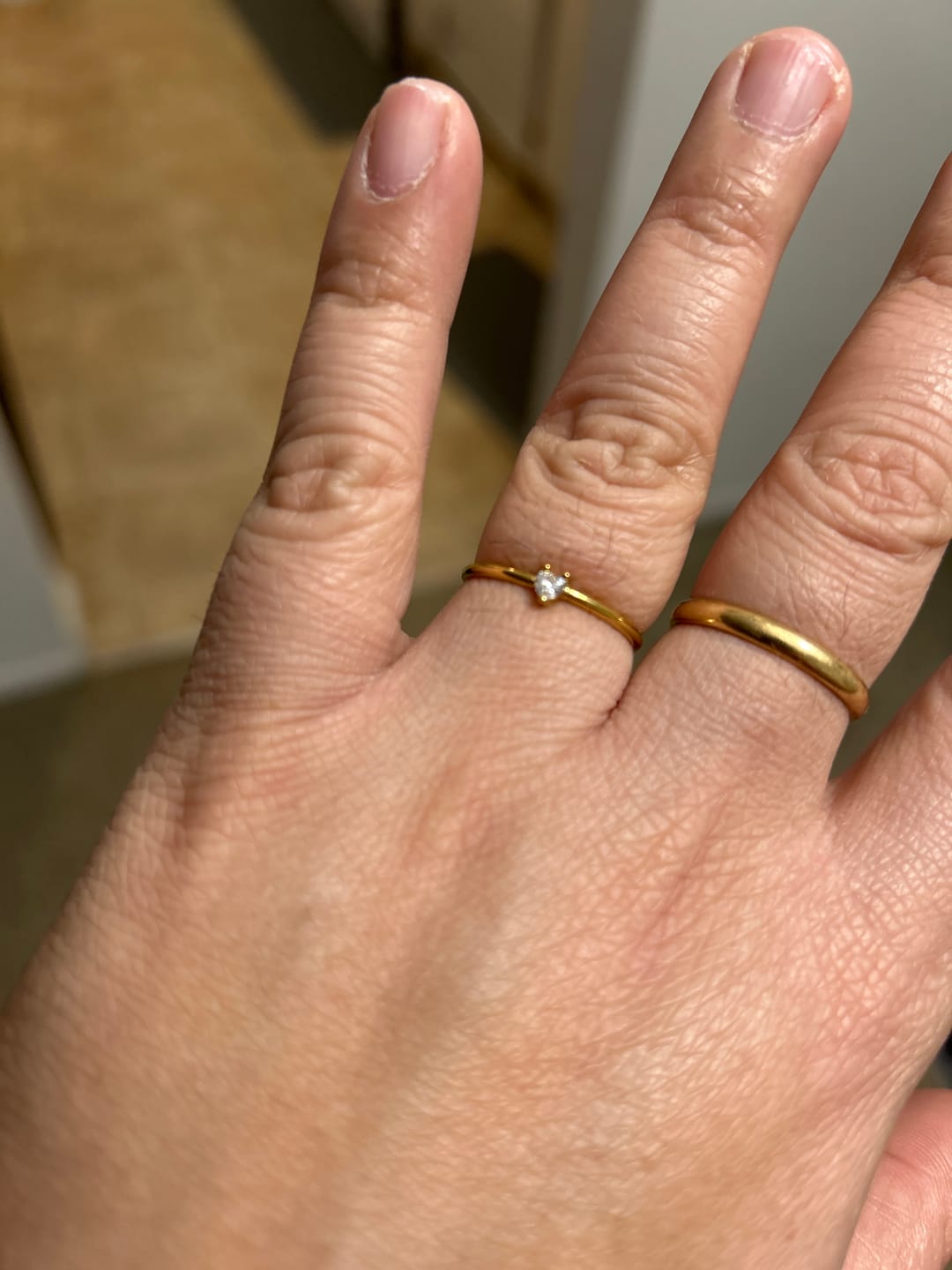 Customer photo review of 'Small Love' Crystal Heart Ring