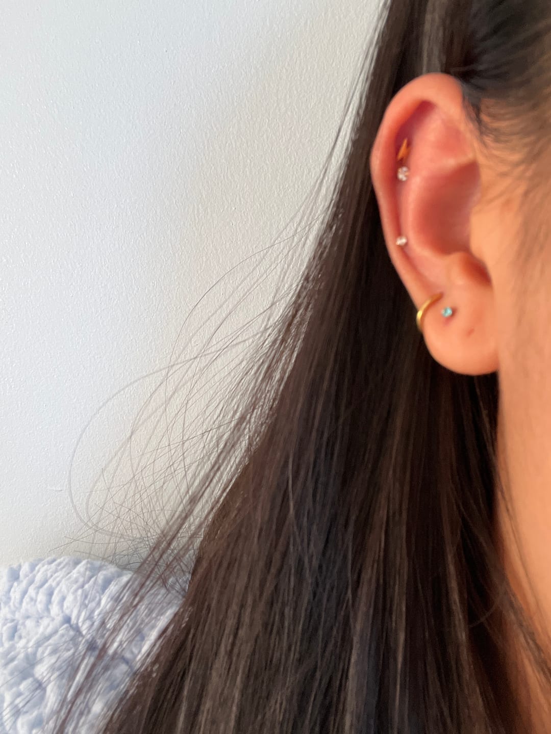 Customer photo review of Cartilage Hoop (16g)