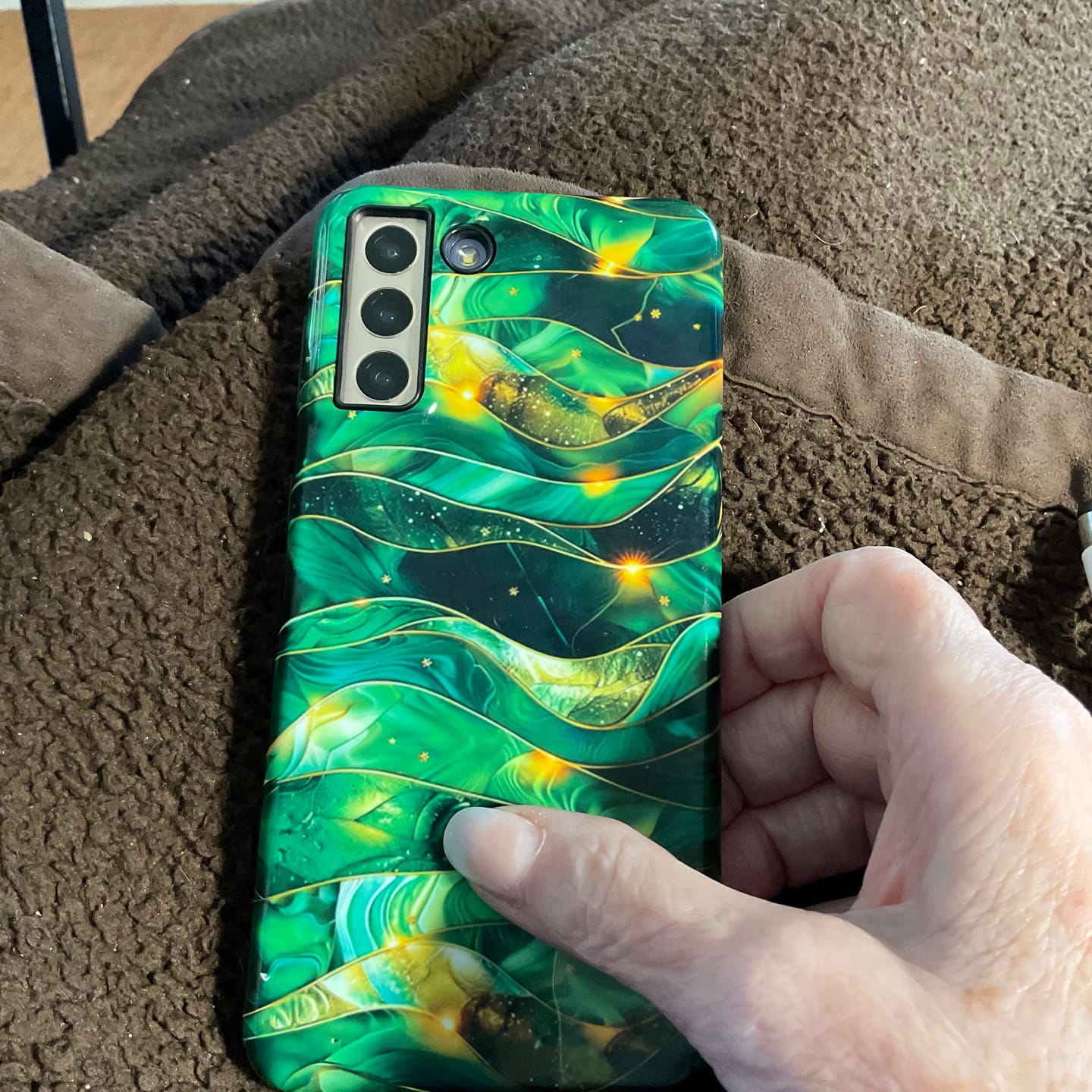 Customer photo review of Sea Turtle Stained Glass Design 1 Print Samsung Phone Case
