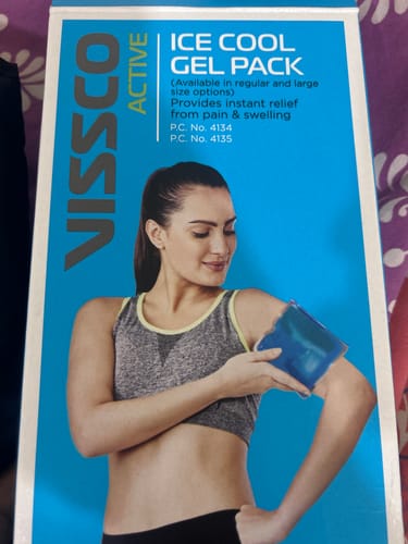 Customer photo review of Icecool Gel Pack | Re-Freezable for Instant Pain Relief & Swelling (Blue)