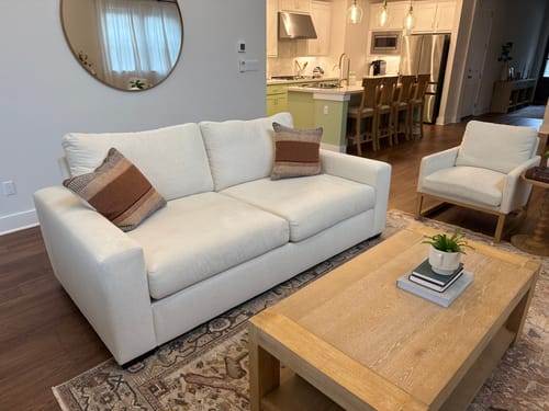 Customer photo review of Mas Mesa 88" Deep Sofa