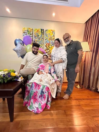 Customer photo review of Calm Blossom Maternity & Nursing Layer Dress