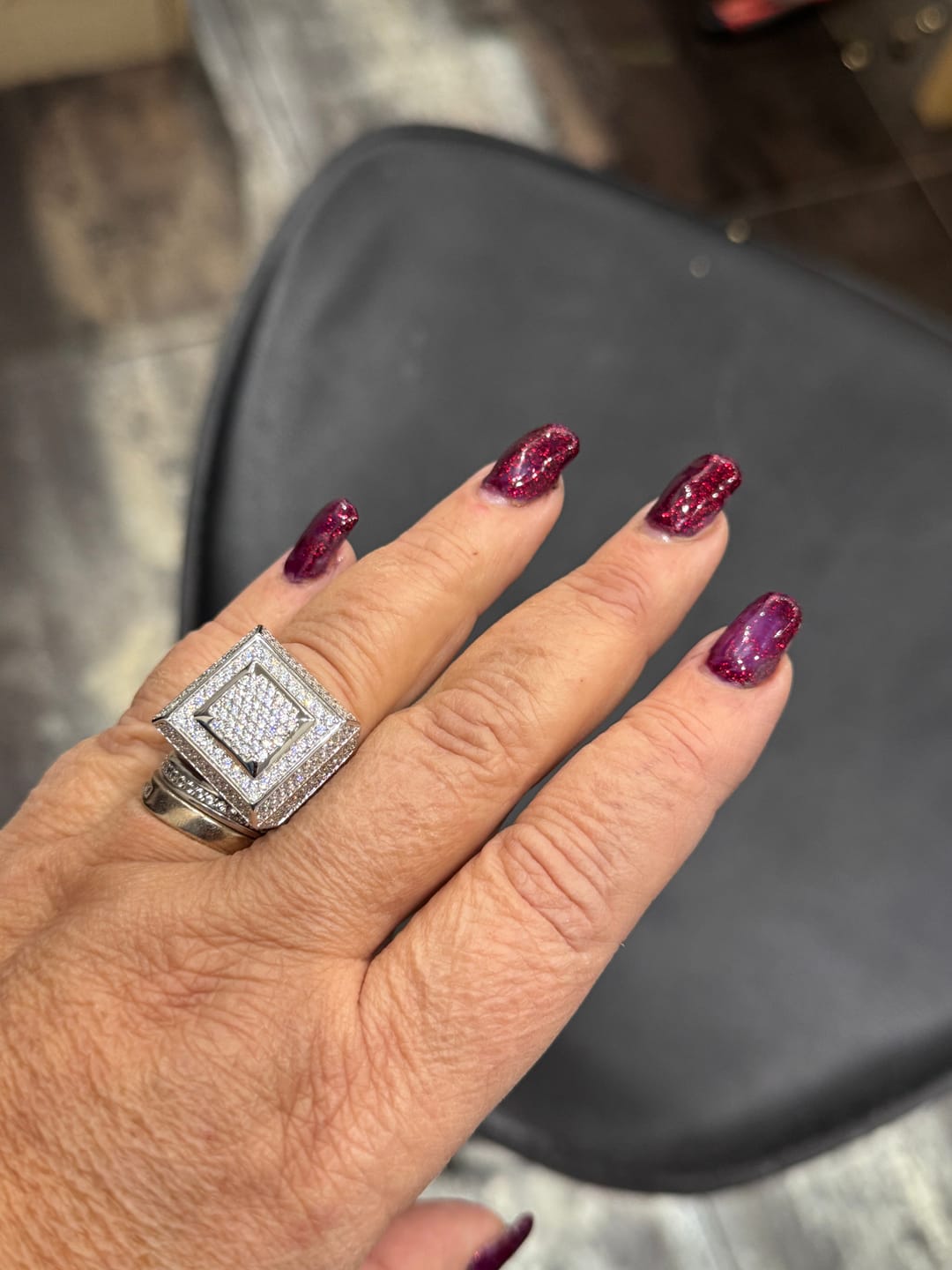 Customer photo review of ICE BLOX RING 925. - WHITE GOLD