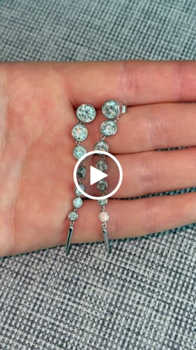 Customer video review of ETERI LONG EARRINGS White Gold Vermeil