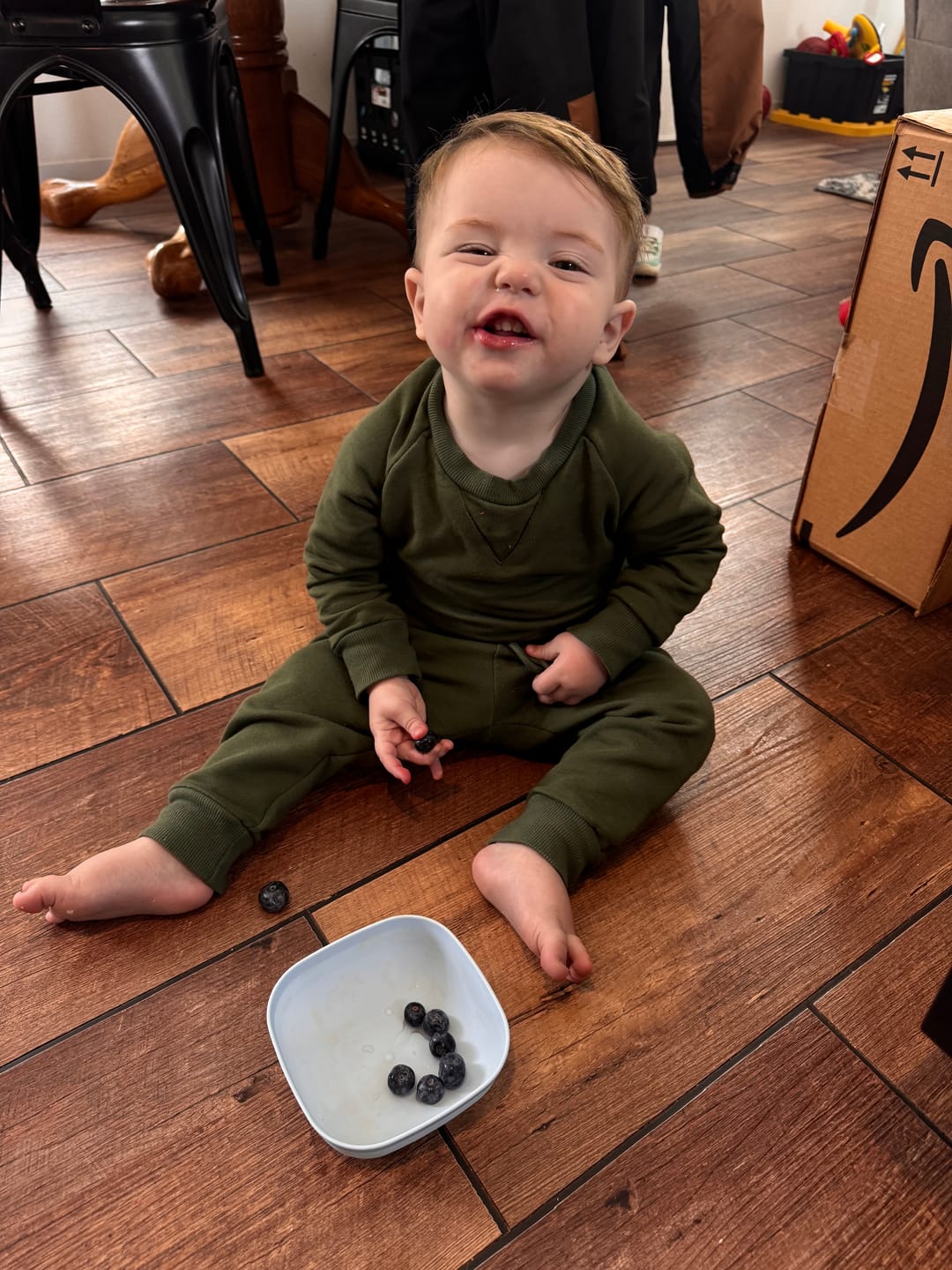Customer photo review of Onesie Sweatshirt Top & Bottom Set
