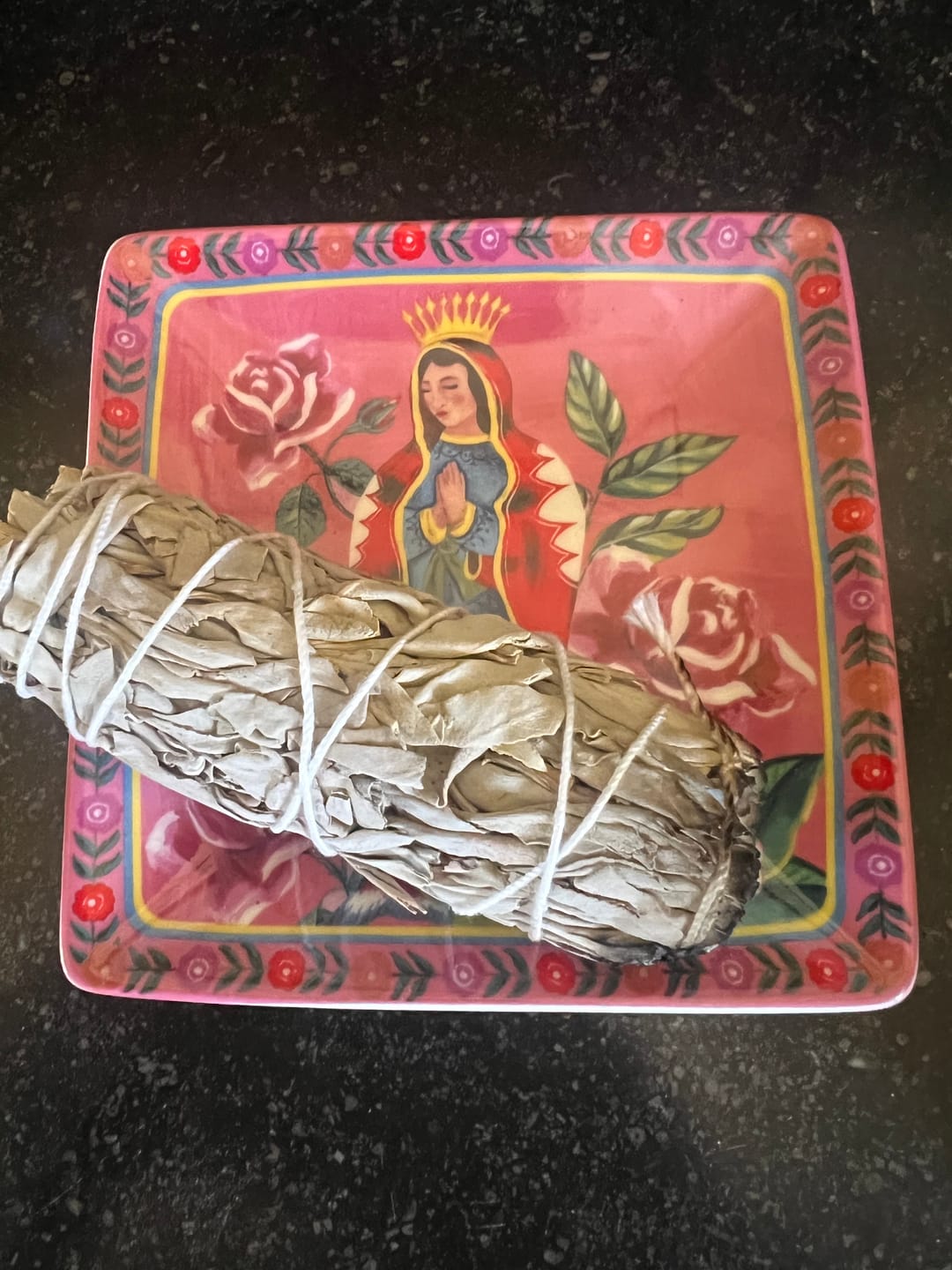 Customer photo review of Square Trinket Tray Viva La Vida Guadalupe