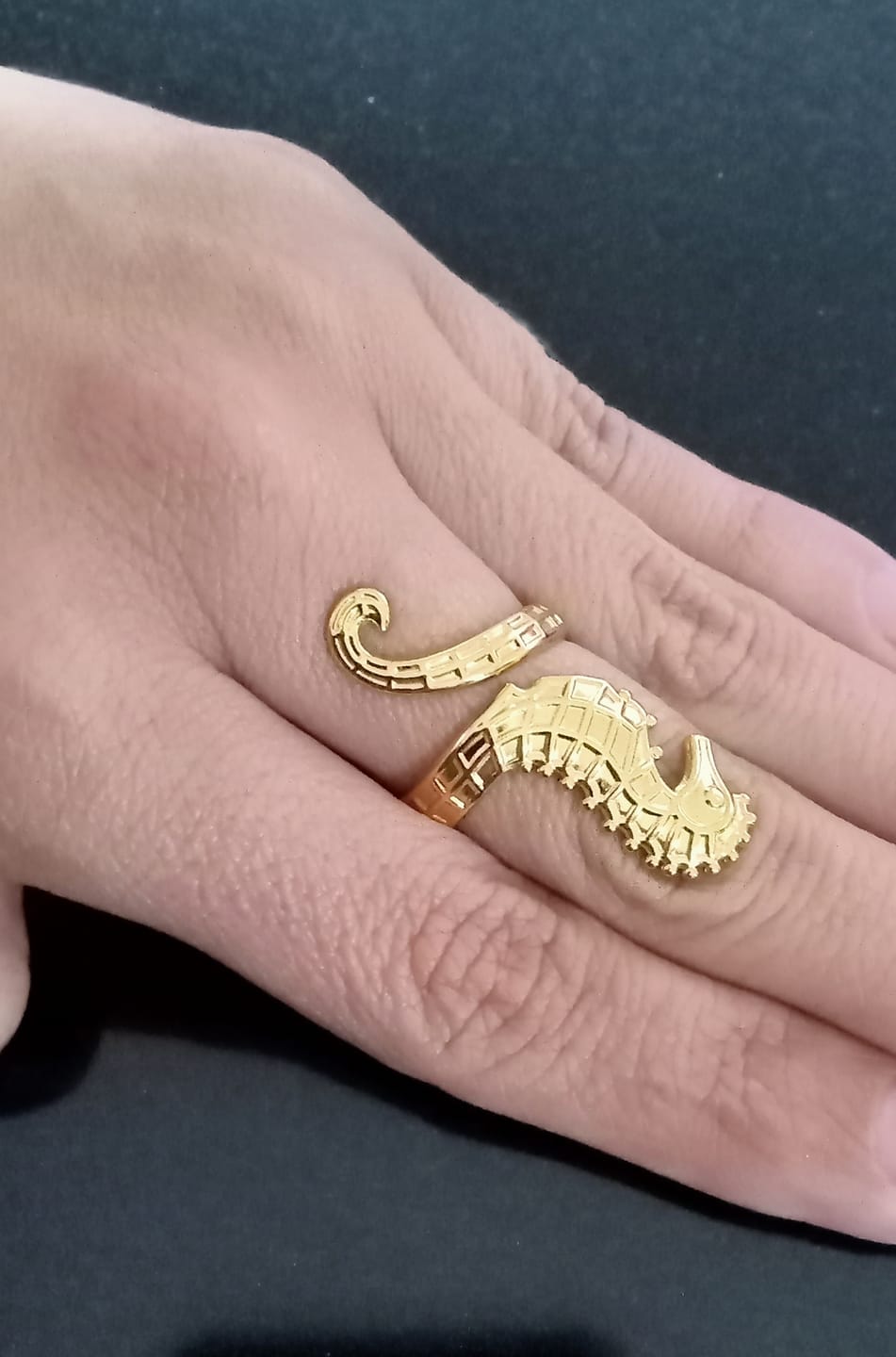 Customer photo review of Anillo Ajustable Seahorse