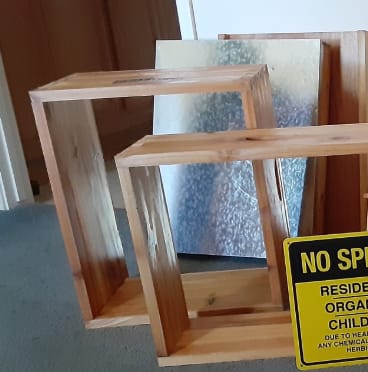 Customer photo review of (No Frame No Foundation)MayBee Hives Beekeeping Accessories Kit Hive Beeswax Coated 10 Frame Langstroth Beehive Include 1 Bee Deep Body And 1 Bee Super Hive Body (Metal Queen Excluder,Solid Bottom Board)