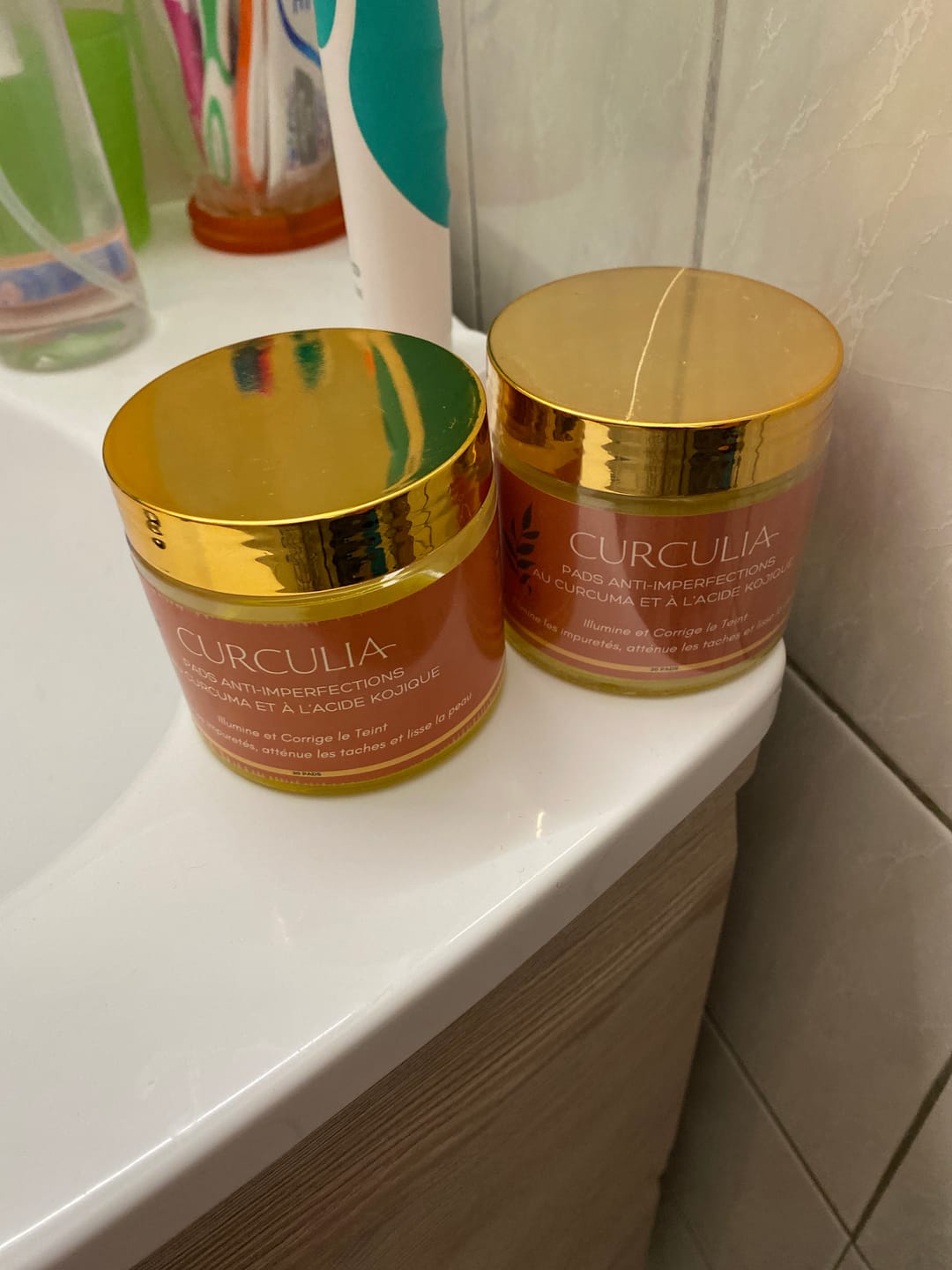 Customer photo review of Pads Nettoyants au Curcuma 3 en 1