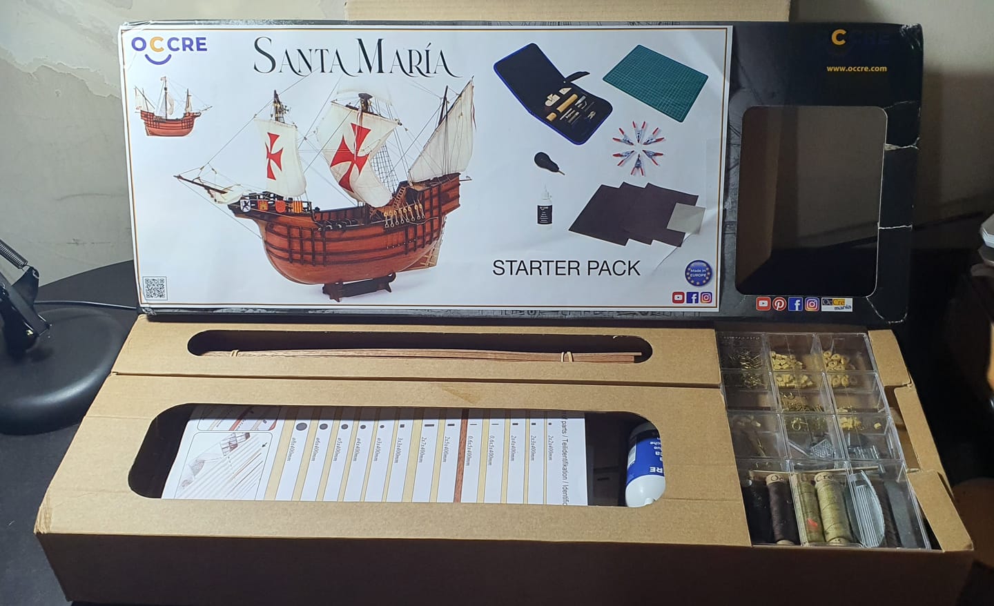 Customer photo review of Maqueta Barco Santa María Starter Pack