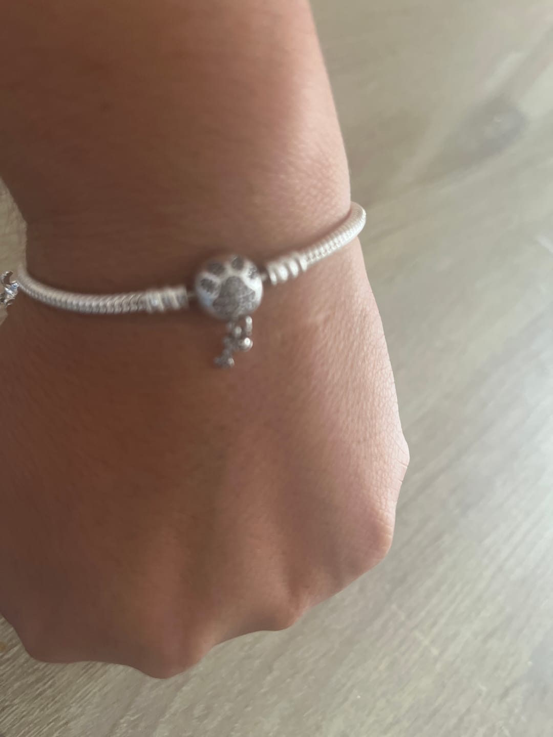 Customer photo review of Pulsera Huella de Perrito Diamantes