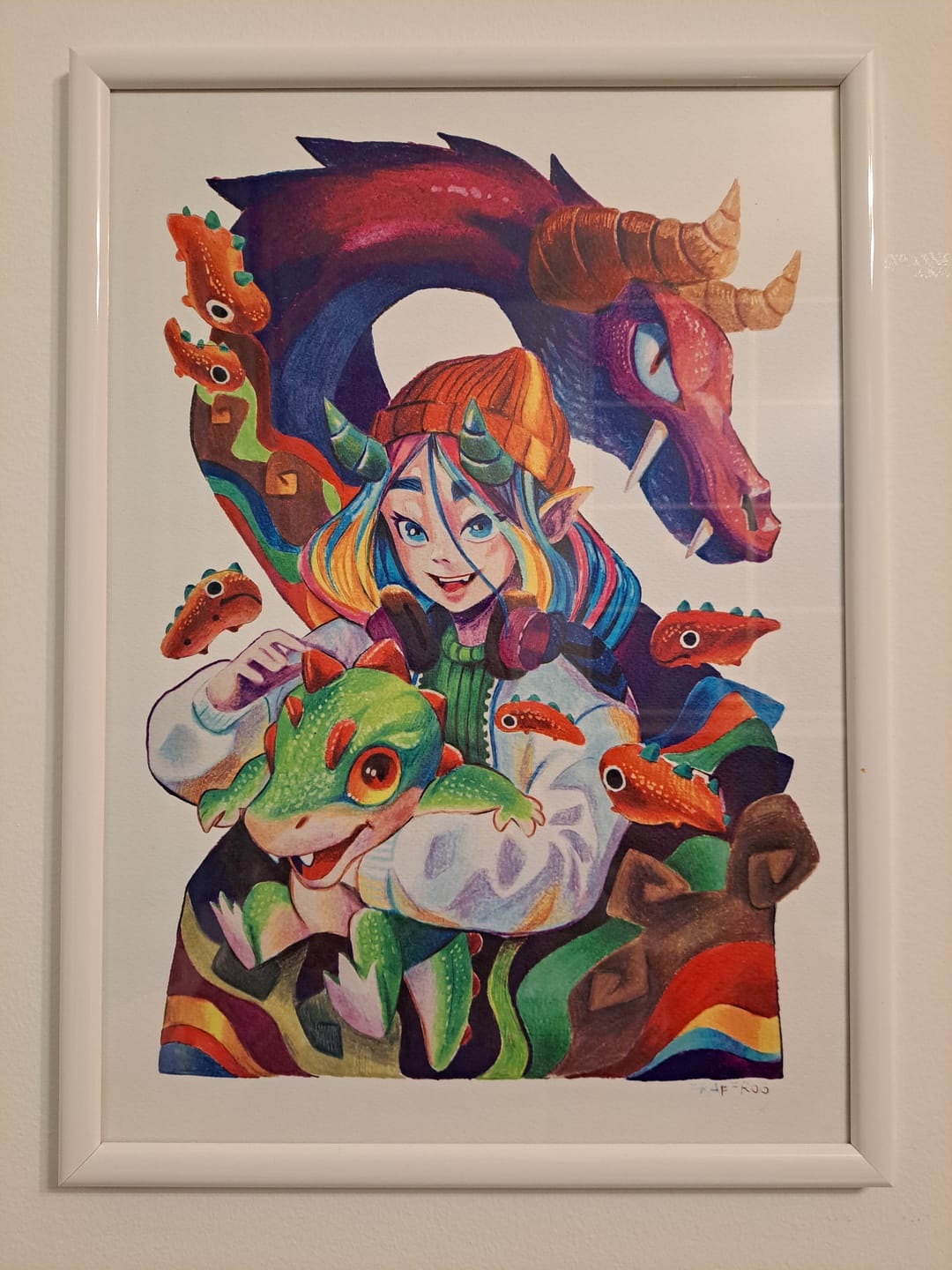 Customer photo review of La Ragazza Arcobaleno • Stampa A3 Firmata