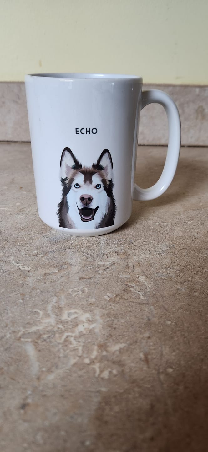 Customer photo review of Custom Pet Portrait Mug