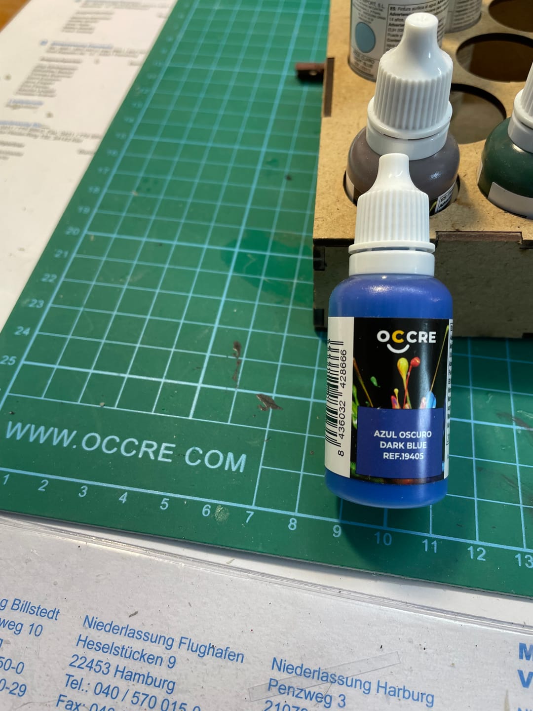 Customer photo review of Pintura Acrílica Azul oscuro 20 ml