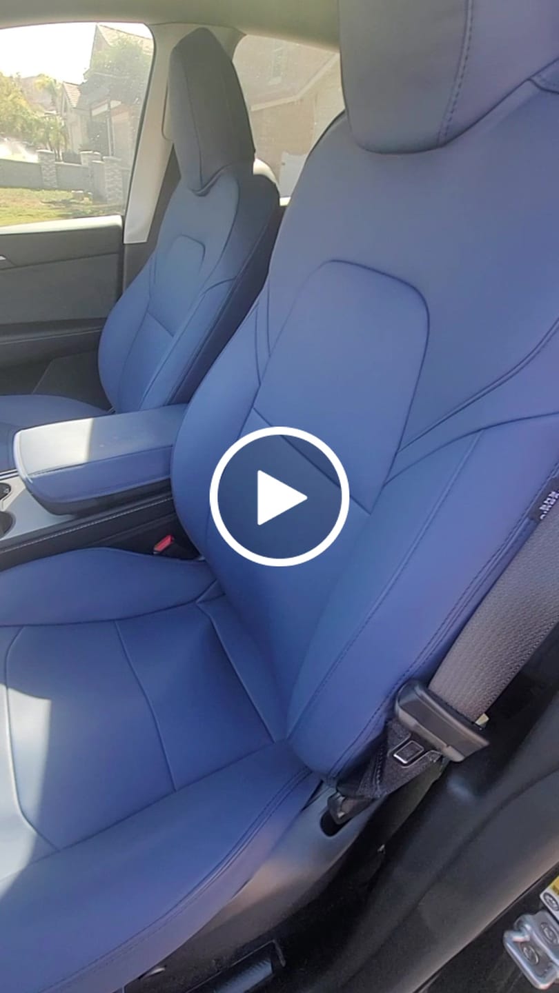 Customer video review of EVAAM® Leather Full Seat Covers for Tesla  Model 3/Y/S/X