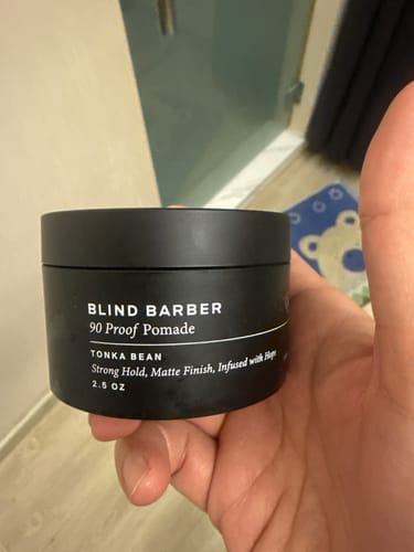 Customer photo review of Blind Barber 90 Proof Matte Pomade