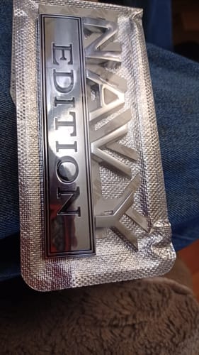 Customer photo review of NAVY Edition Metal Car Emblem