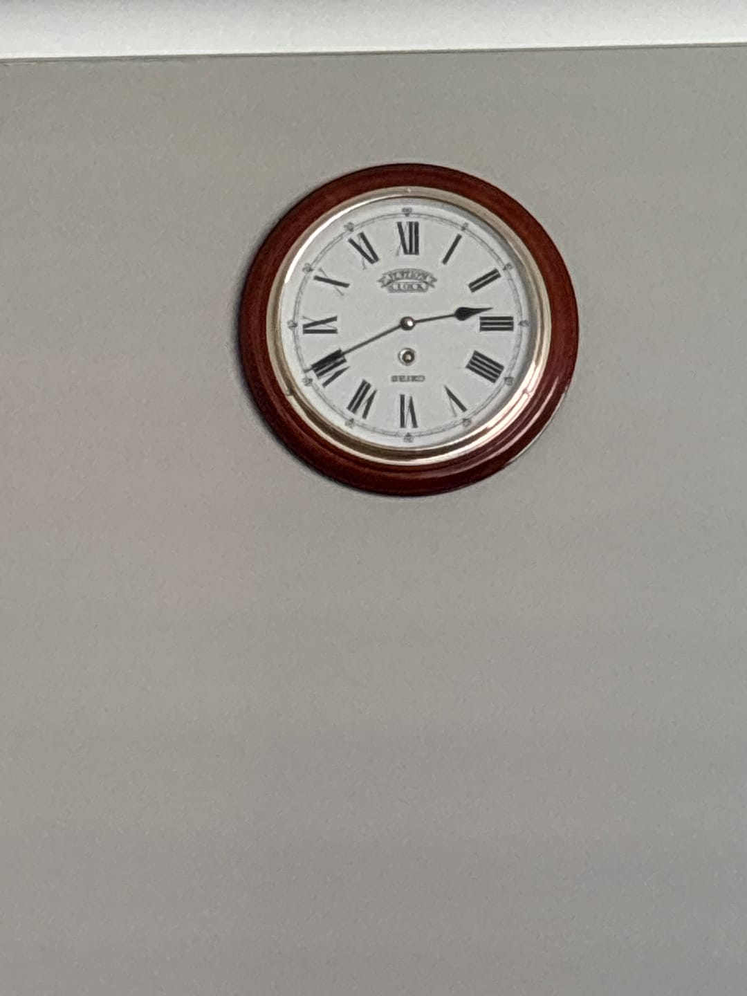 Customer photo review of Seiko Round Timber Quartz Wall Clock QXA143-B