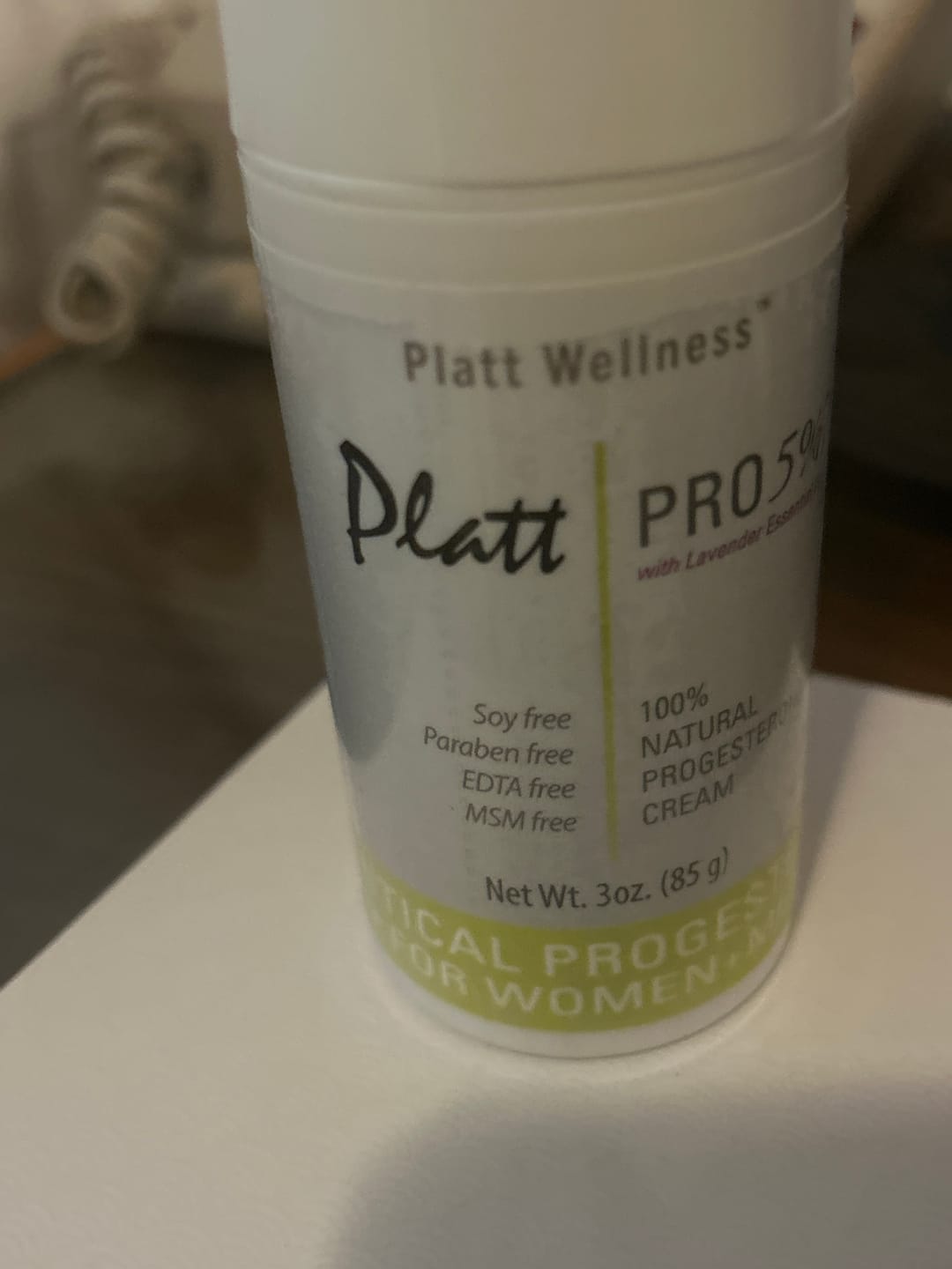 Customer photo review of Platt PRO 5% All Natural & Bio-Identical Progesterone Cream