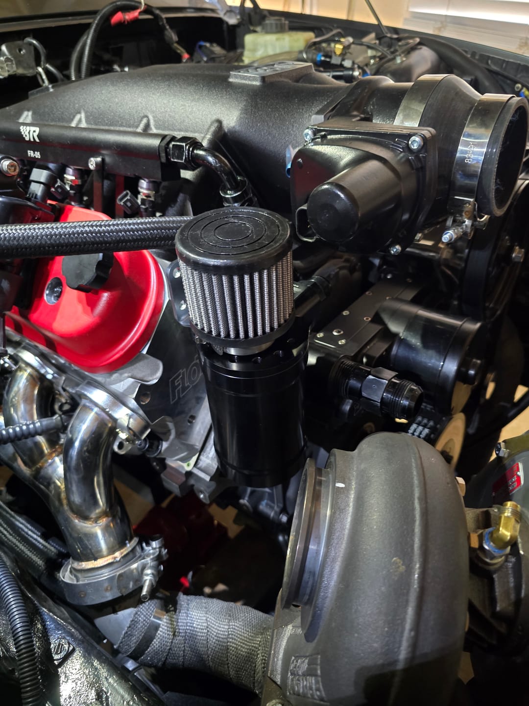 Customer photo review of Motion Raceworks Catch Can Kit for MRW Billet Valve Covers