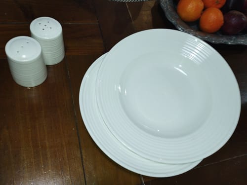 Customer photo review of Belleek Living Ripple Pasta Dish Set Of 4