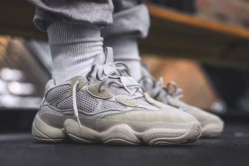Customer photo review of Yeezy 500 “Bone White”