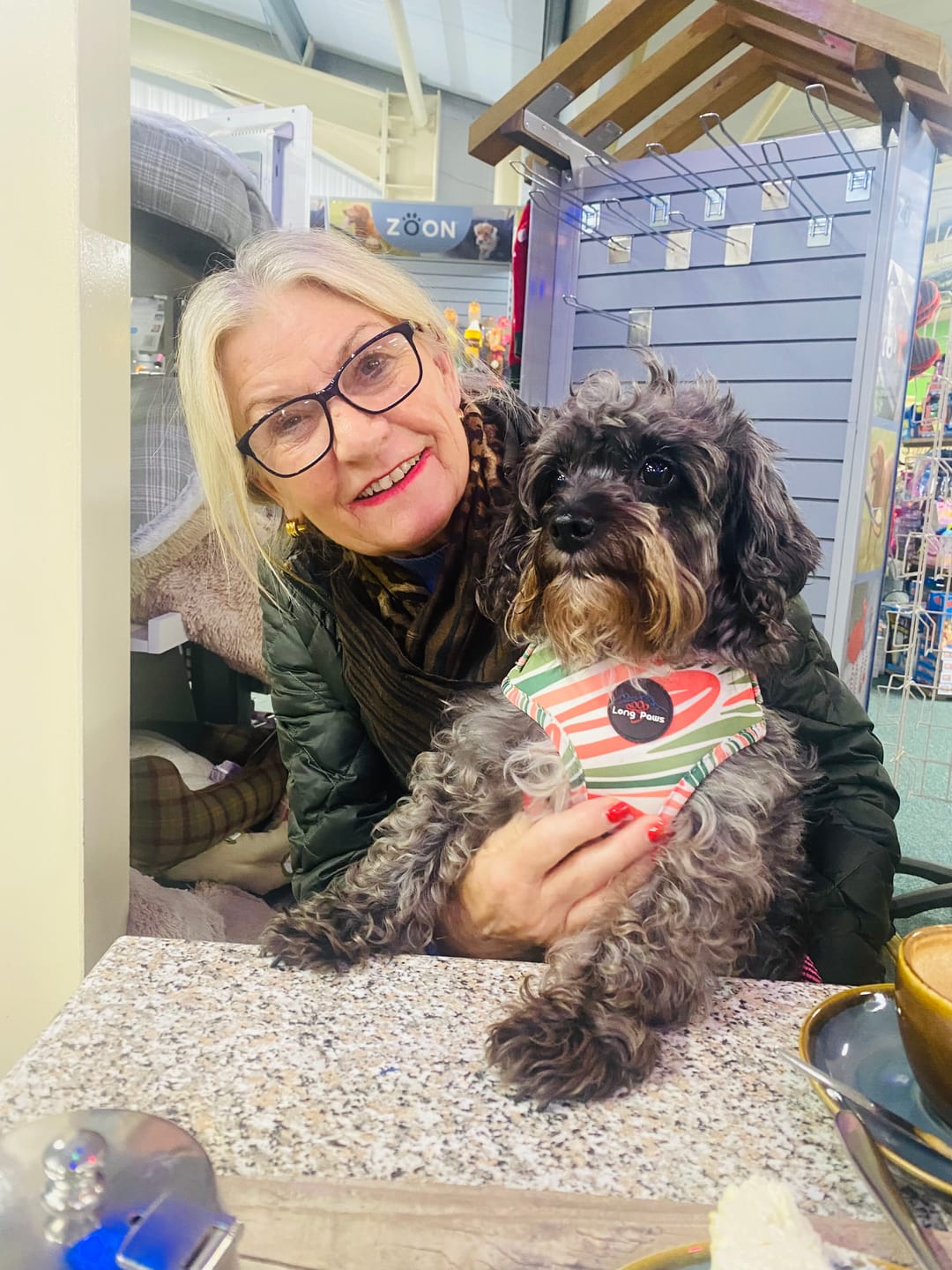Customer photo review of Funk The Dog Harness | PinkGreen Zebra