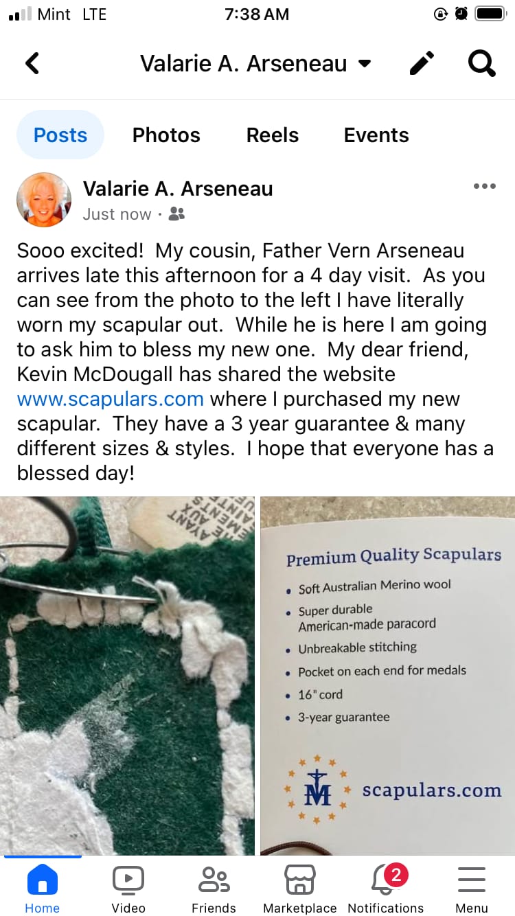 Customer photo review of Guadalupe Mini | Our lady of Guadalupe Premium Brown Scapular