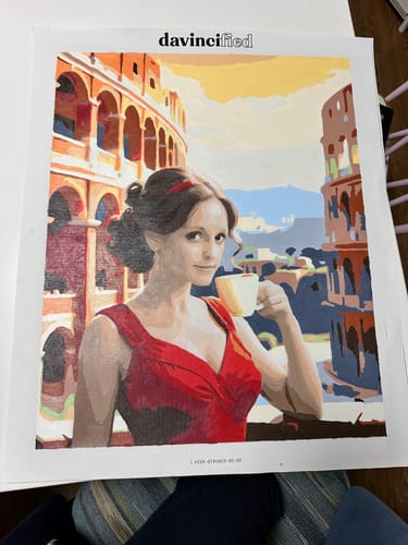 Customer photo review of "Espresso in Rome" Paint by Numbers Kit