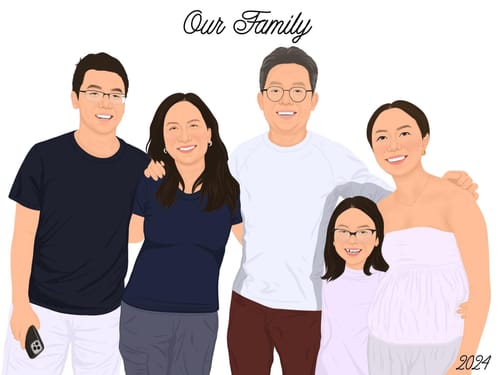 Customer photo review of Custom Family Portrait
