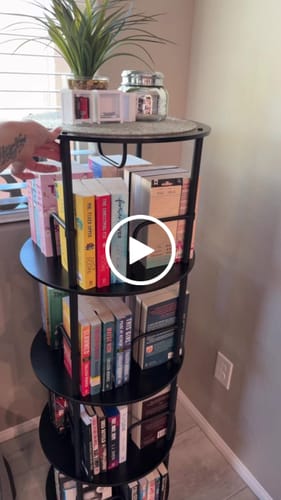 Customer video review of Flycity 3-5 Tier Rotating Bookshelf With 360° Spinning Display