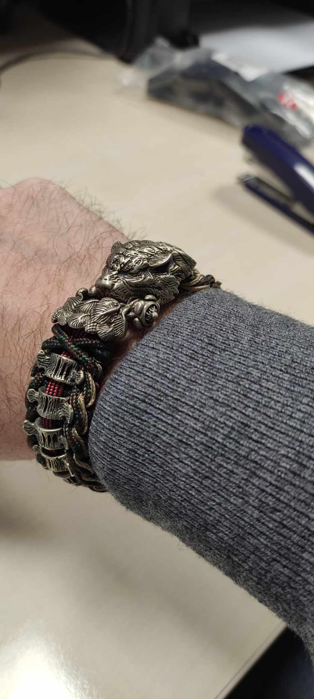 Customer photo review of Tiger Paracord Bracelet