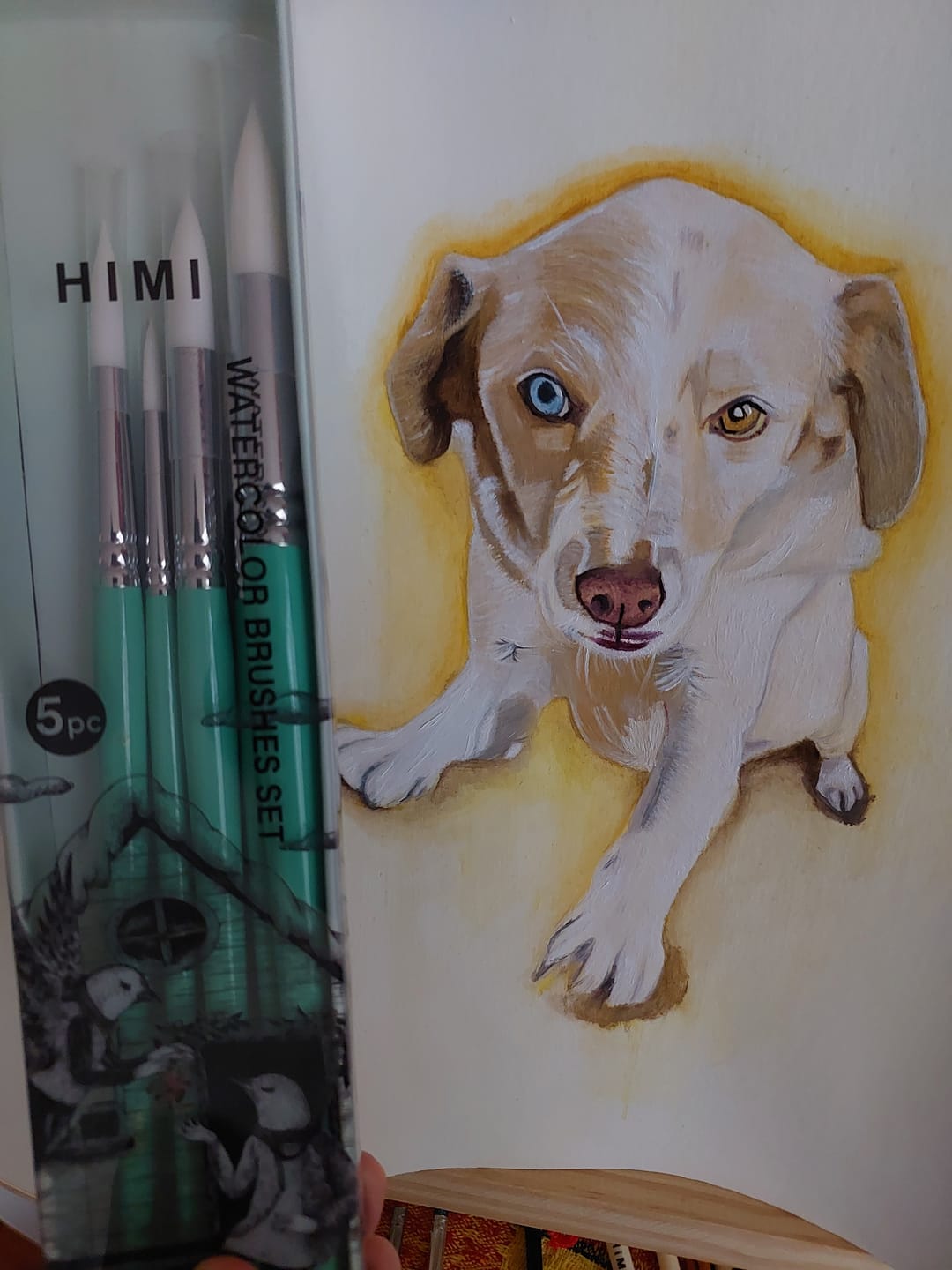Customer photo review of Himi - Set 5 Pinceles para Acuarela Little Bird Green